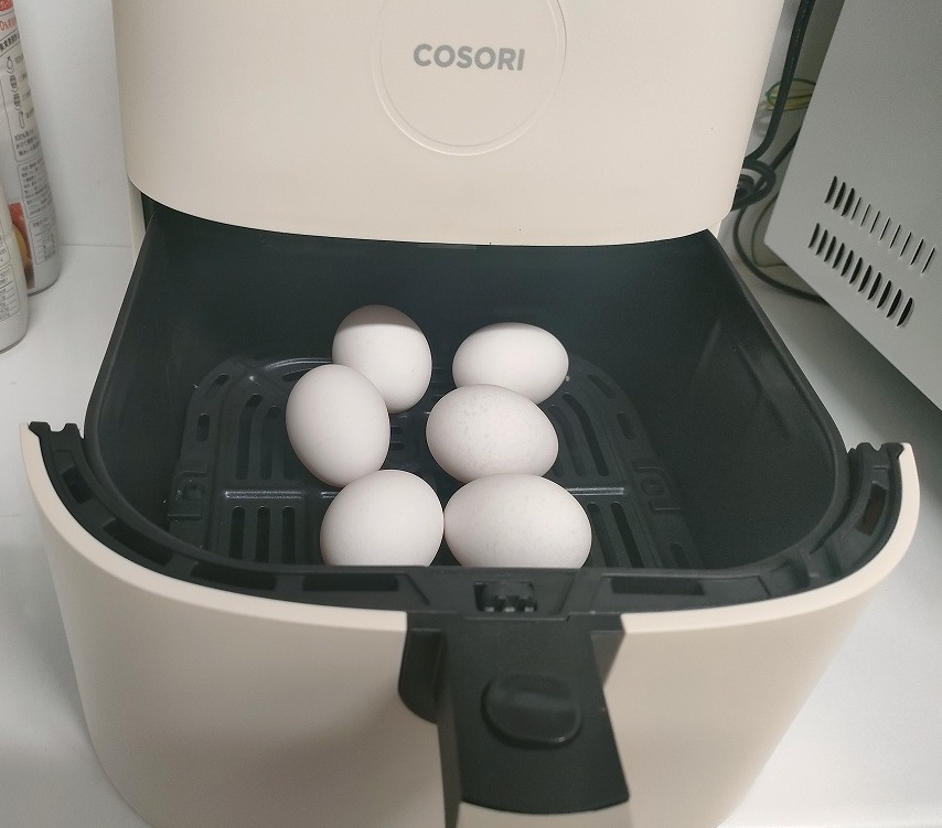 cosoriノンフライヤーでゆで卵