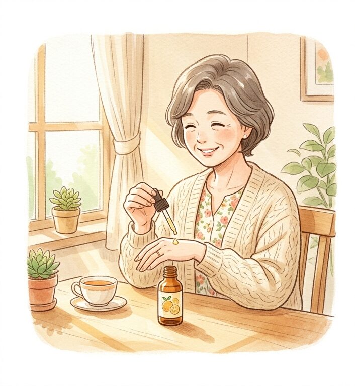 60代の女性がフルーシーを使っている