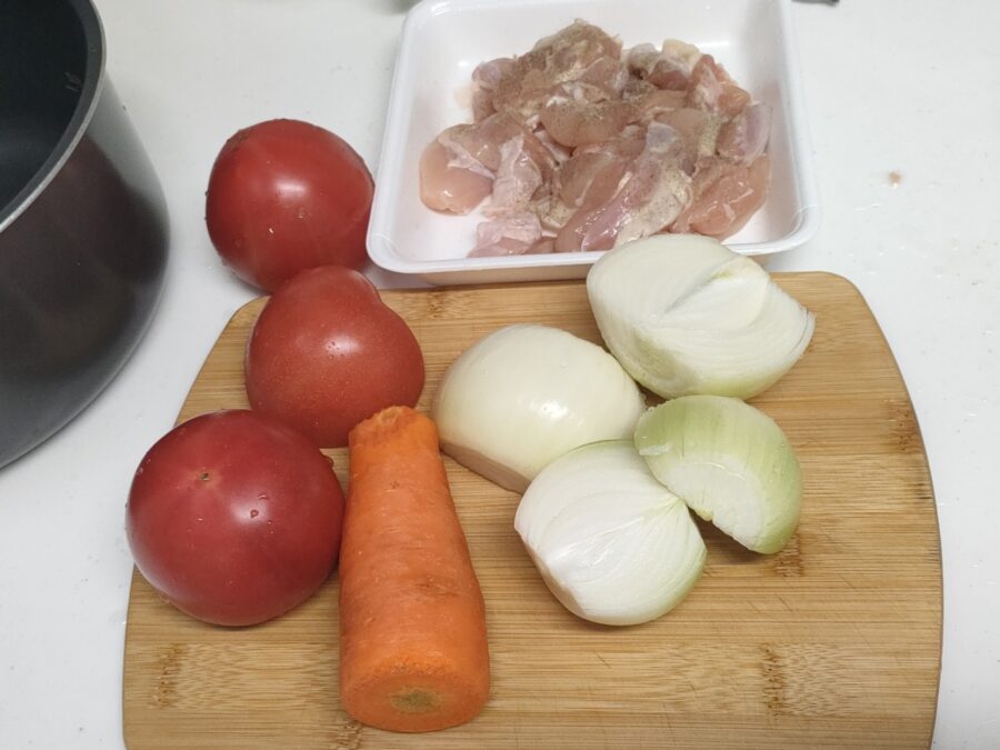 無水カレーの材料